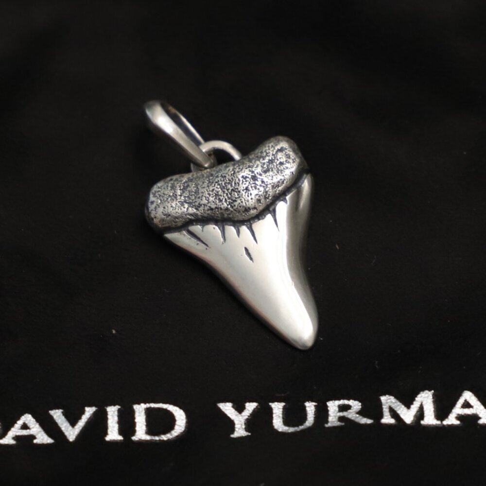 David Yurman Sterling Silver Shark Tooth Amulet Pendant